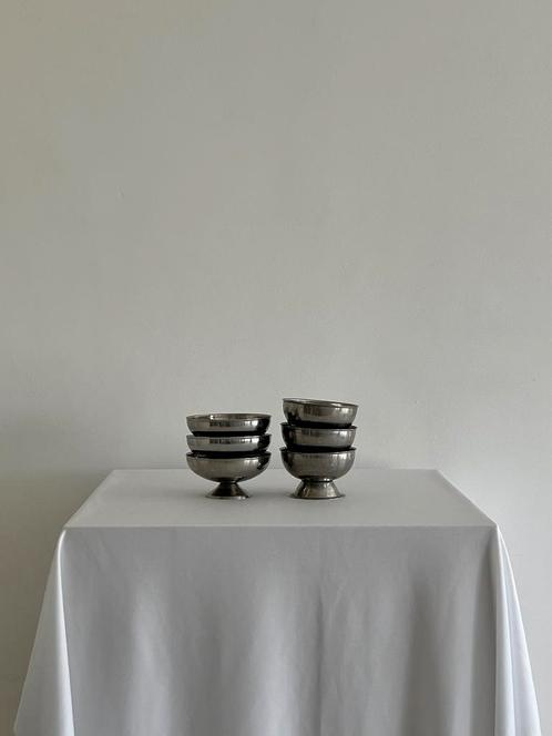 Set van 6 chroom cups, Antiek en Kunst, Antiek | Servies compleet, Ophalen