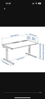 Bureau IKEA wit 140x80 ZGAN, Huis en Inrichting, Bureaus, Ophalen of Verzenden, Zo goed als nieuw