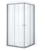 Nieuw in doos: douchewand 9090 cm chroom/glas slidingdeur, Doe-het-zelf en Verbouw, Sanitair, Ophalen of Verzenden, Nieuw, Chroom