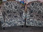 2 Kuipstoelen met bloemenprint - Zo goed als nieuw!, Huis en Inrichting, Fauteuils, Ophalen