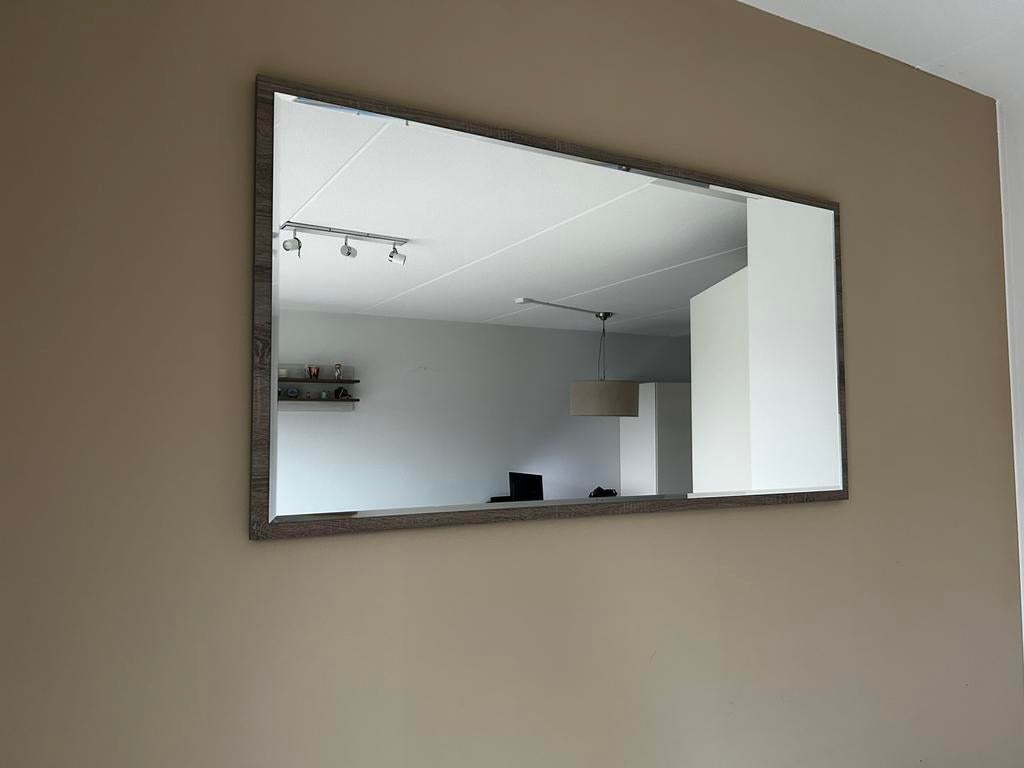 Mooie spiegel type Cardiff, Ophalen, 125 cm of meer, Zo goed als nieuw, Minder dan 100 cm
