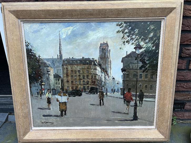 Jan Korthals, Parijs, Antiek en Kunst, Kunst | Schilderijen | Klassiek, Ophalen of Verzenden