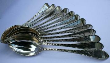 Complete EMPIRE THEELEPELSET (12st) zilver Purmerend 1812 beschikbaar voor biedingen