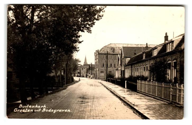 Bodegraven, Buitenkerk, Verzamelen, Ansichtkaarten | Nederland, Gelopen, Zuid-Holland, 1920 tot 1940, Verzenden
