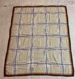 Vintage tafelkleed jaren 70 ruit geel bruin koper 155/125, Gebruikt, Etten-Leur, Djt@dejuistetoon.eu, Ophalen of Verzenden