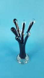 Murano stijl glazen vingervaas, met 6 vingers. 7C6, Ophalen of Verzenden