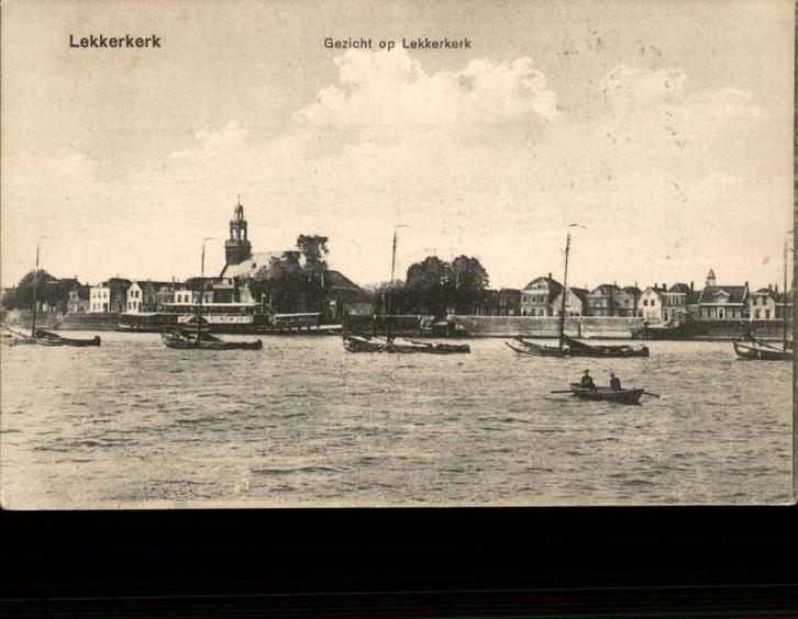 Lekkerkerk colonne mosselschepen SCHAARS  st 1919, Verzamelen, Ansichtkaarten | Nederland, Gelopen, Zuid-Holland, Voor 1920, Ophalen of Verzenden