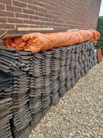 Dakpannen 550 stuks antraciet kruispan blauw gesmoord, Doe-het-zelf en Verbouw, Dakpannen en Dakbedekking, Ophalen, Gebruikt, Steen of Klei