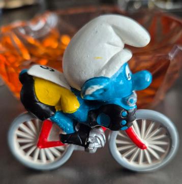 Vintage Smurf Fietser - Schleich Peyo W. Germany beschikbaar voor biedingen