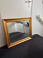 Spiegel met goudkleurige houten lijst, Huis en Inrichting, Woonaccessoires | Spiegels, Ophalen, Gebruikt, Minder dan 100 cm, Rechthoekig