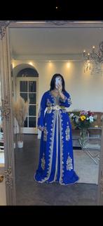 TE HUUR Takchita Takshita Marokkaanse Caftan Kaftan, Ophalen of Verzenden, Zo goed als nieuw, Blauw, Onder de knie
