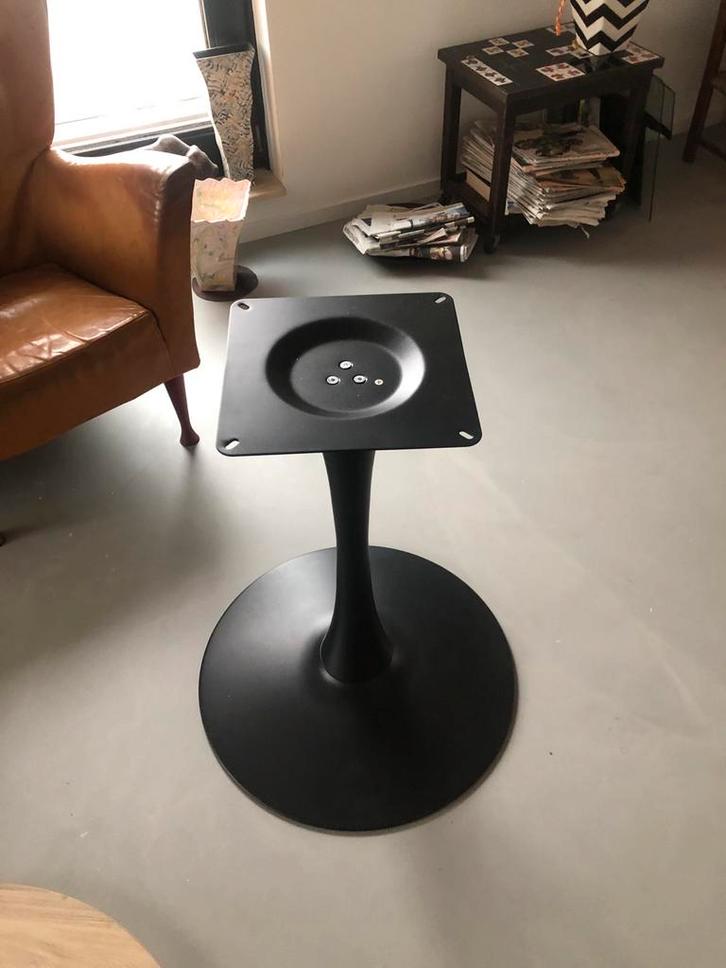 Zwarte Tulpvoet met Houten Tafelblad Ø80, Audio, Tv en Foto, Stereo-sets, Nieuw, Overige merken, Losse componenten, Ophalen