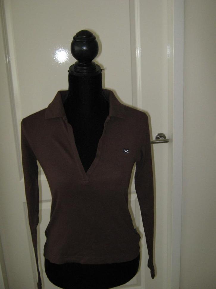 Shirt polo bruin maat S Scapa Sports, Kleding | Dames, T-shirts, Zo goed als nieuw, Maat 36 (S), Bruin, Lange mouw, Ophalen