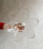 Vintage glazen fruit schaal groot bloem vorm, Ophalen of Verzenden