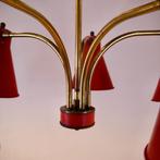 Vintage Franse Art Deco Kroonluchter / Hanglamp, Huis en Inrichting, Lampen | Kroonluchters, Ophalen, Gebruikt, Metaal, Vintage