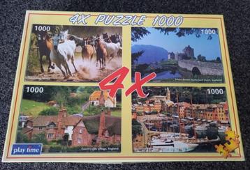 *  4 puzzels x 1000 stukjes Play Time waarvan 2 nieuw *   beschikbaar voor biedingen