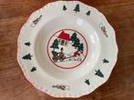 Mason's christmas village kerst diepe borden 2x, Huis en Inrichting, Keuken | Servies, Ophalen of Verzenden, Zo goed als nieuw