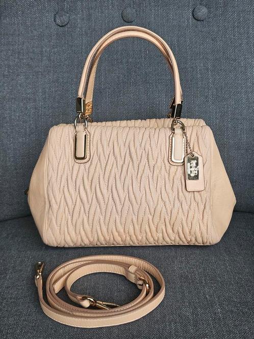 Coach handtas / crossbodytas van leer, Sieraden, Tassen en Uiterlijk, Tassen | Damestassen, Gebruikt, Handtas, Roze, Ophalen of Verzenden