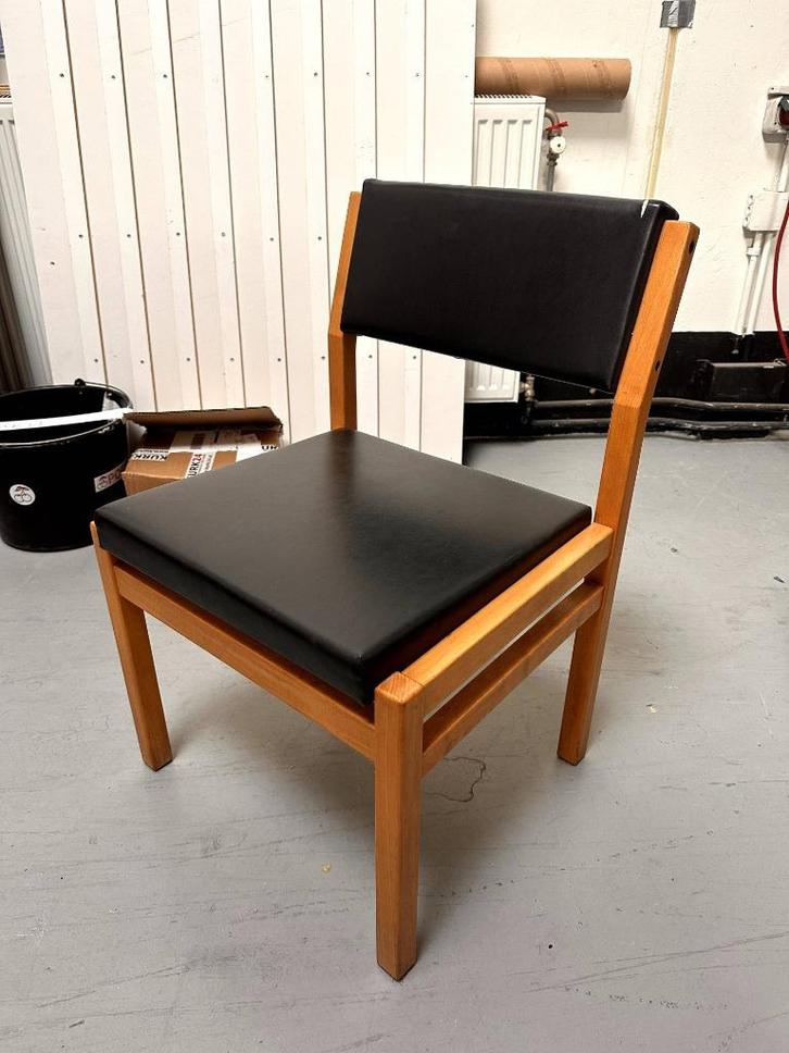 Pastoe stoelen 4x, Huis en Inrichting, Stoelen, Gebruikt, Vier, Hout, Leer, Overige kleuren, Ophalen