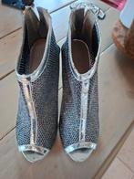 Zilveren korte chique laarsjes maat 38., Overige typen, Zo goed als nieuw, Dame, Ophalen