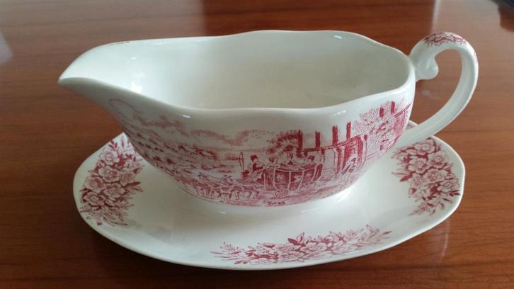 Wedgwood Servies Dickens coaching days - Sauskom, Antiek en Kunst, Antiek | Servies los, Ophalen of Verzenden