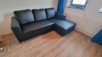 Mooie zwarte hoekbank 