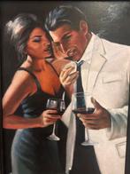 Olieverf schilderij, barok lijst, 40x60cm, Ophalen of Verzenden