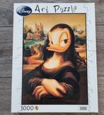 Disney donald duck mona lisa art puzzle 1000 stukjes, Ophalen of Verzenden, 500 t/m 1500 stukjes, Zo goed als nieuw
