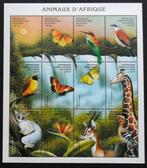 Congo-Kinshasa - Afrikaanse fauna en flora (2000) Blok, Ophalen of Verzenden, Postfris, Dier of Natuur