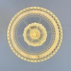 Vintage pendellampje met bruine ring, Gebruikt, 50 tot 75 cm, Vintage, Ophalen of Verzenden