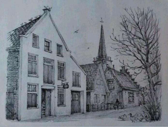 Kockengen - "Kaaspakhuis" -, Antiek en Kunst, Kunst | Tekeningen en Foto's, Ophalen of Verzenden