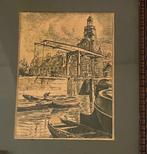 Prent van tekening Rotterdam, Antiek en Kunst, Kunst | Tekeningen en Foto's, Ophalen of Verzenden