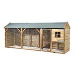 Konijnenhok groot met ren Sanne, 110 cm of meer, Nieuw, Ophalen of Verzenden, 90 cm of meer