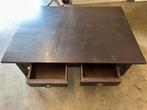 Eiken Salontafel met 2 Lades, 100 tot 150 cm, Eikenhout, Zo goed als nieuw, Minder dan 50 cm