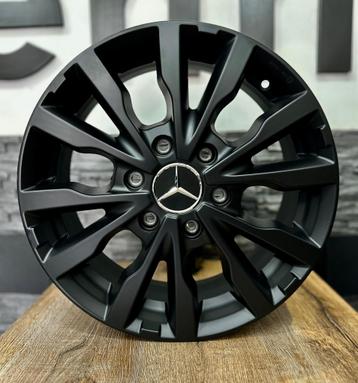 Mercedes Sprinter Crafter 17 inch 6x130 matzwart verzwaard! beschikbaar voor biedingen