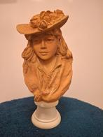 Vintage Buste van Meisje met Hoed, Ophalen of Verzenden, Nieuw, Mens