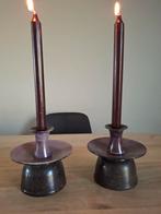 2 VT Wonen kandelaars - paars staal, Ophalen of Verzenden, Overige materialen