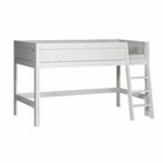 Lifetime onderstel Halfhoogslaper, schuine ladder Whitewash, Ophalen, Gebruikt, Halfhoogslaper