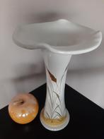 Zonnegele Vaas met Print, Ophalen, Geel, Aardewerk of Porselein, Zo goed als nieuw