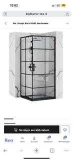 REA douchecabine black met schuifdeuren (nieuw), Doe-het-zelf en Verbouw, Ophalen, Nieuw, Douche