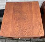 antieke eiken bijzettafels, set, 59 x 59, hoog 61 cm, De doofpot, Amsterdamse school, art deco, Vierkant, 60 cm of meer