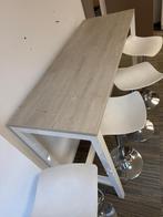 Statafel, Bartafel, Vergadertafel incl krukken, Huis en Inrichting, Tafels | Statafels, Ophalen, In hoogte verstelbaar, Zo goed als nieuw