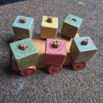 Nooitgedagt Wagen met draaiende blokken 18cm, Antiek en Kunst, Ophalen of Verzenden