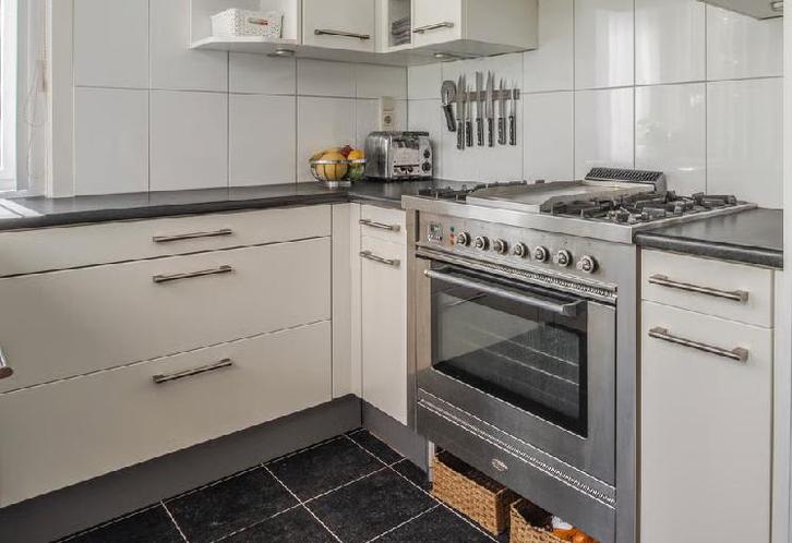 Boretti 90cm Gasfornuis met Oven en Fry-Top, Huis en Inrichting, Keuken | Complete keukens, Gebruikt, Overige typen, Grijs, Staal of Rvs