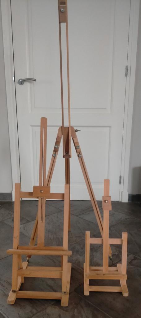 3 Schildersezels - 2 verstelbaar, 1 vast, Hobby en Vrije tijd, Schilderen, Gebruikt, Ezel, Ophalen of Verzenden