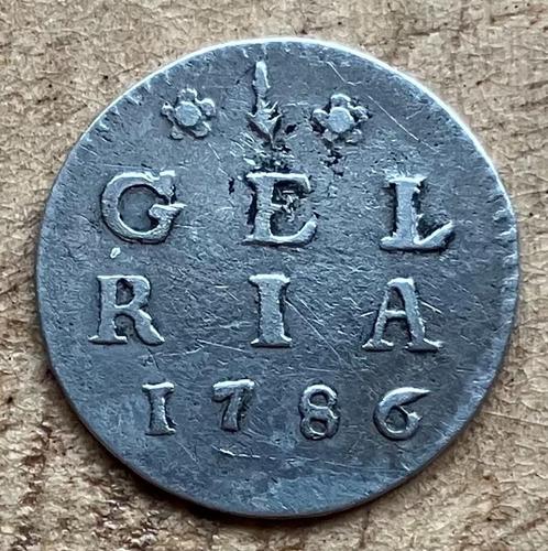nette 2 stuiver / wapenstuiver Gelria 1786, Postzegels en Munten, Munten | Nederland, Losse munt, Vóór koninkrijk, Zilver, Ophalen