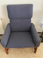 Vintage Fauteuil Blauw, Gebruikt, 75 tot 100 cm, Ophalen of Verzenden, 50 tot 75 cm