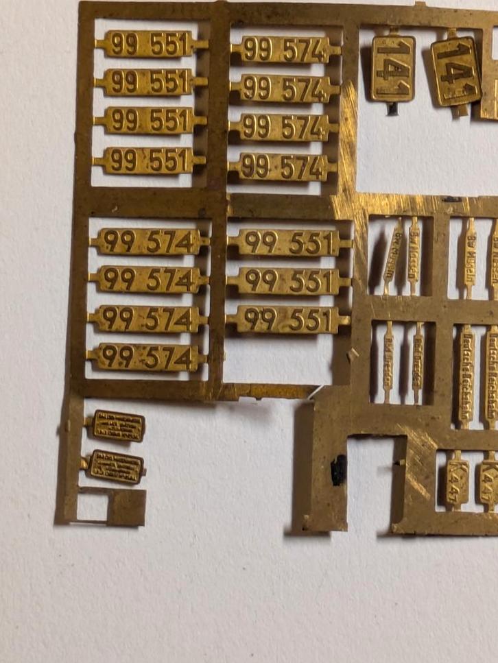 Nummerplaaten, 3931, 99574, 99551, 141, Hobby en Vrije tijd, Modeltreinen | H0, Zo goed als nieuw, Gelijkstroom, Overige merken