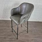25939 Barkruk Olijf Leder, Met voetsteun, 60 tot 90 cm, Nieuw, Ophalen of Verzenden