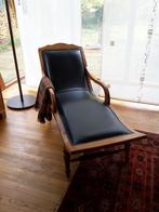 Antieke chaise longue, Gebruikt, Leer, Ophalen